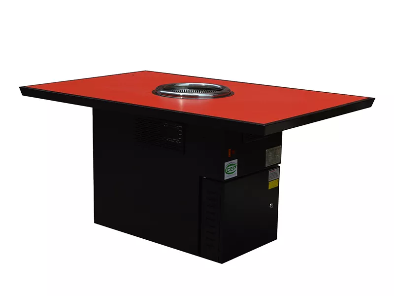 Japanese Barbeque Table with Downdraft Smoke Purification System
