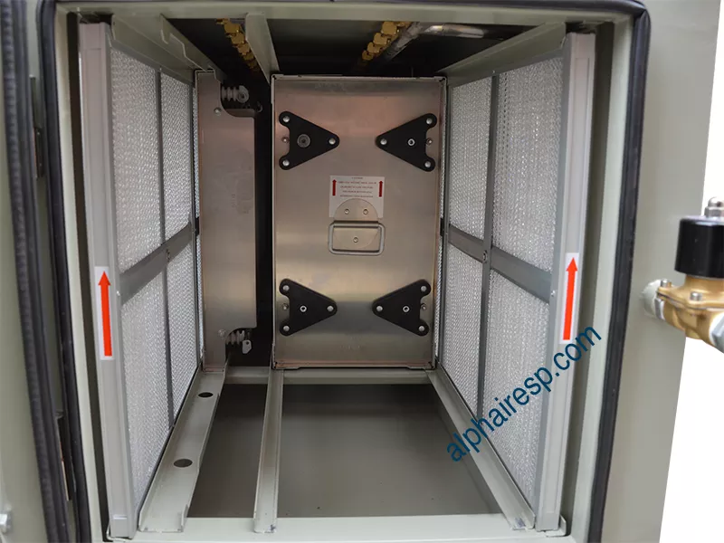 주방 전기 집진기 용 자동 세정 시스템